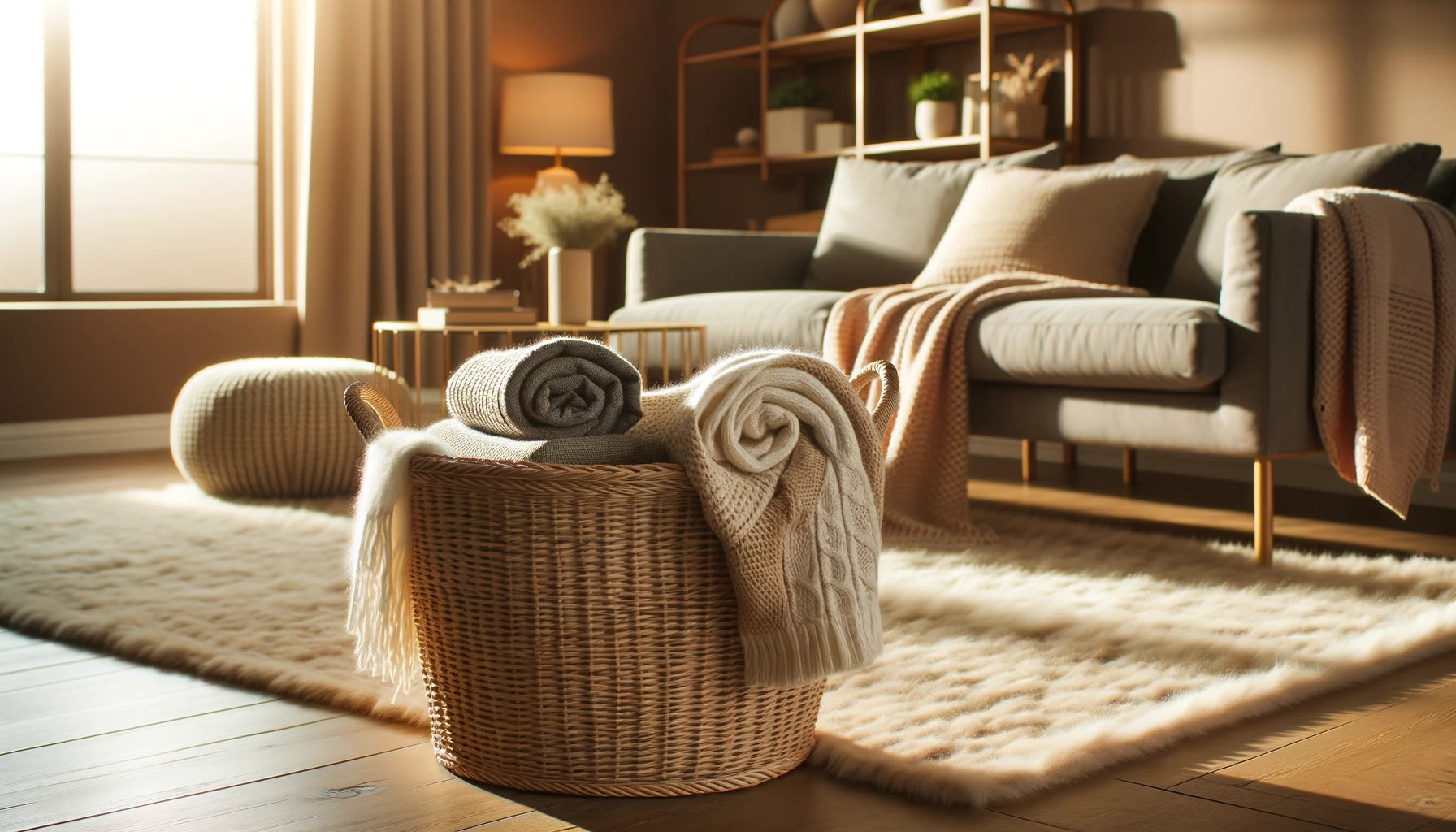 How to Fold a Blanket into a Basket for Perfect Home Organization